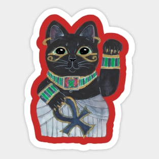 Egyptian lucky cat Sticker